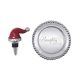 3711 Red Santa Hat Naughty Nice Wine Plate