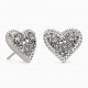 2037 Ari Heart Earring Rhod PIt Drzy