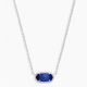 2073 Elisa Necklace Rhod Cobalt