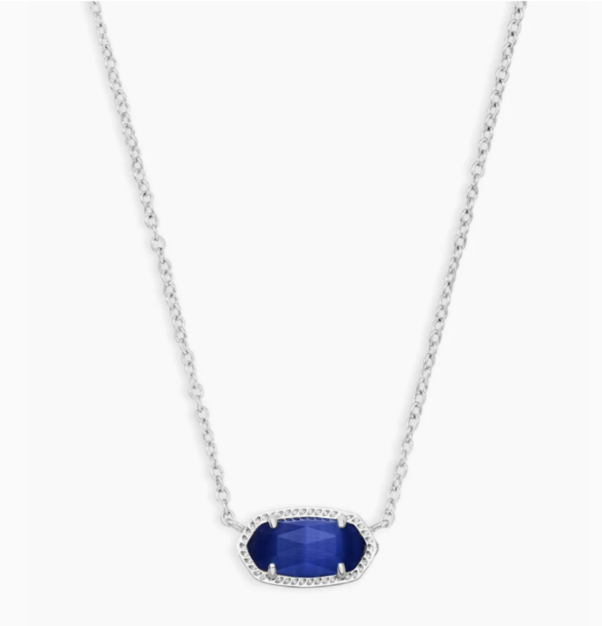 2073 Elisa Necklace Rhod Cobalt