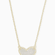 2084 Ari Heart Necklace Gld Iridscnt