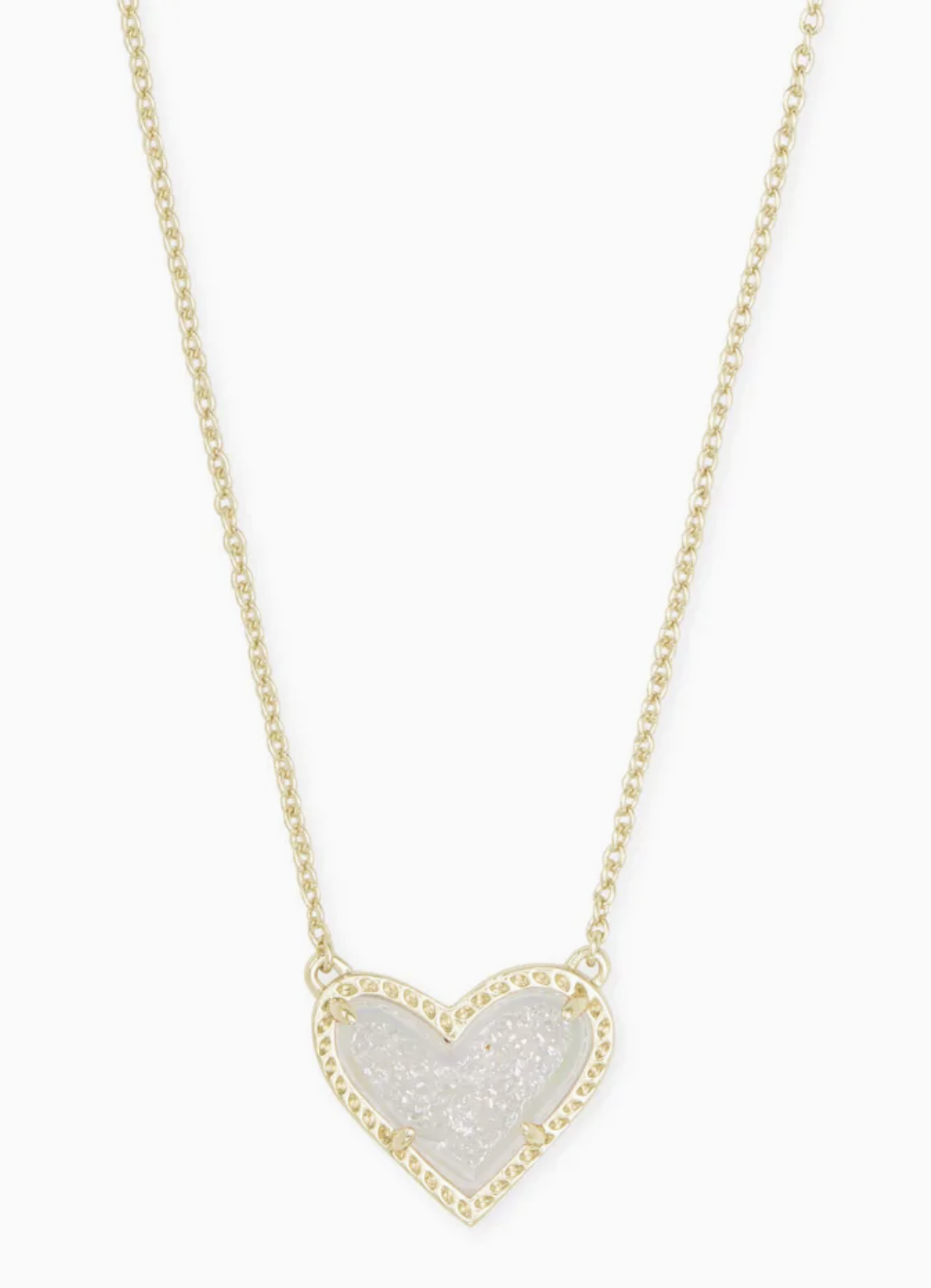 2084 Ari Heart Necklace Gld Iridscnt