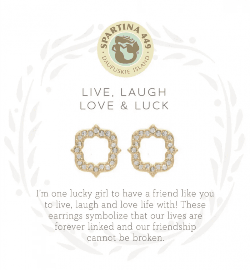 2383 Sea La Vie Luck GLD Earrings