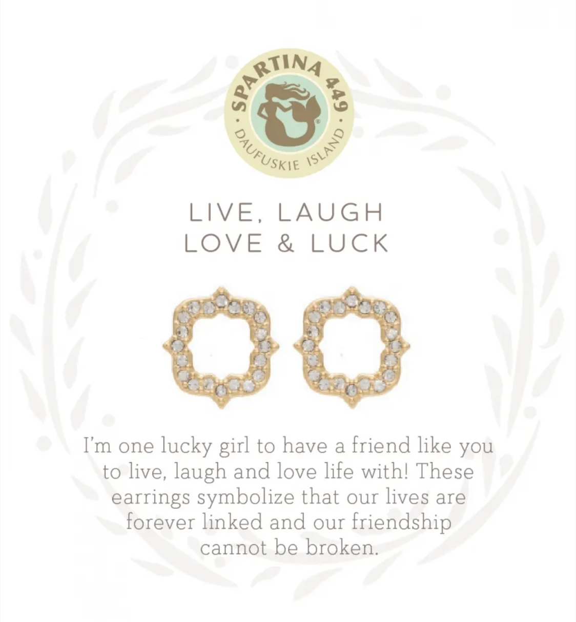 2383 Sea La Vie Luck GLD Earrings