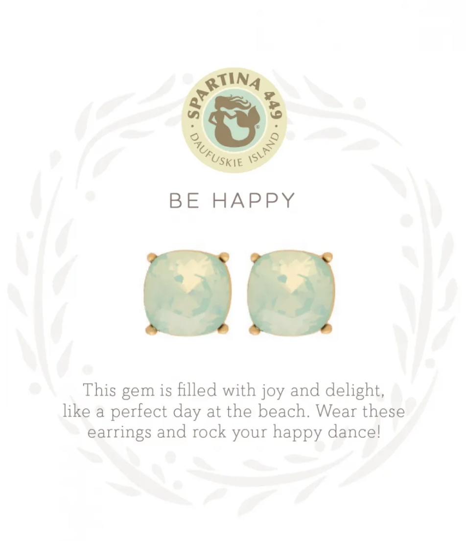 2384 Sea La Vie Happy GLD Earrings