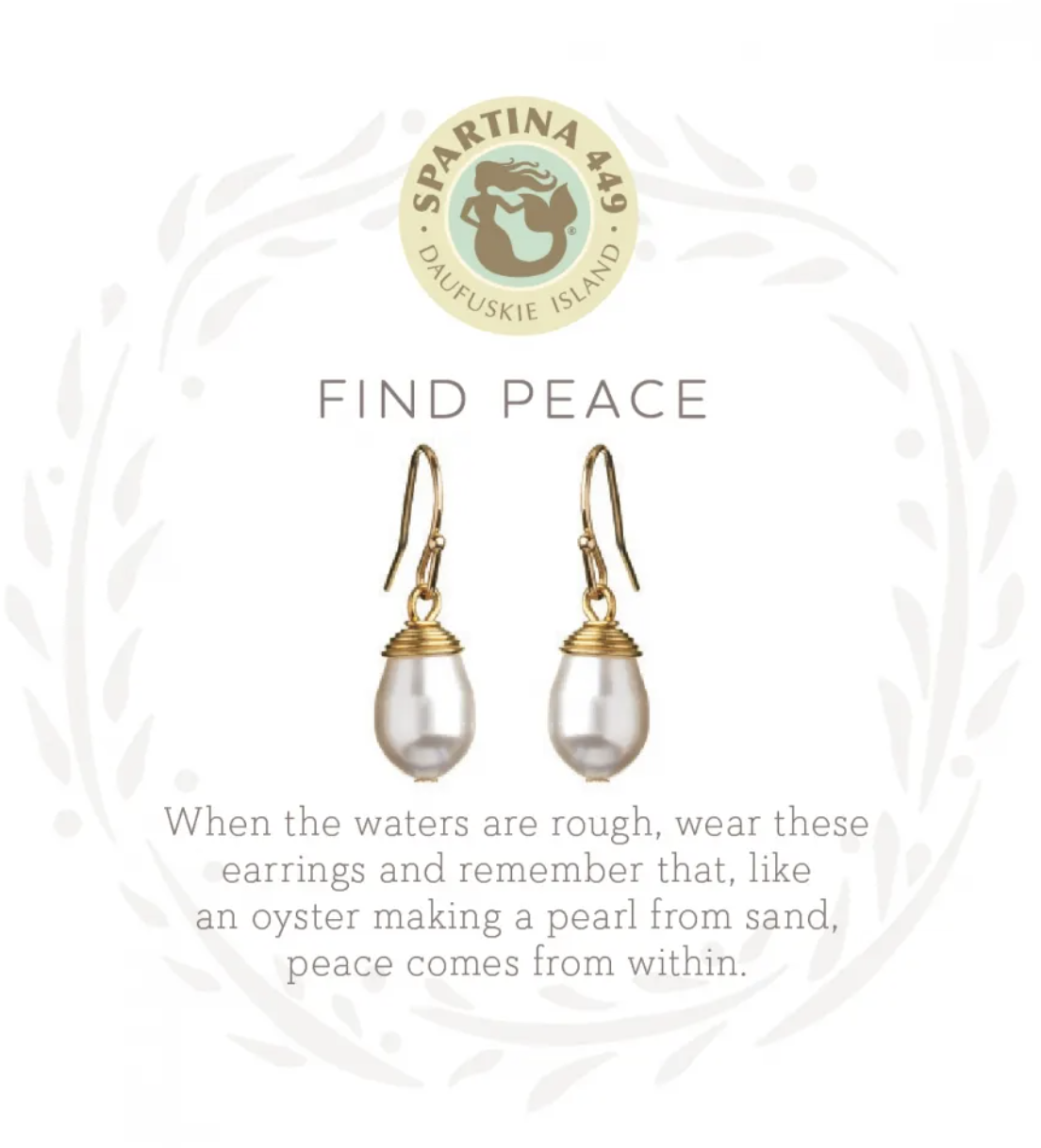 2389 Sea La Vie Find Peace GLD Earrings