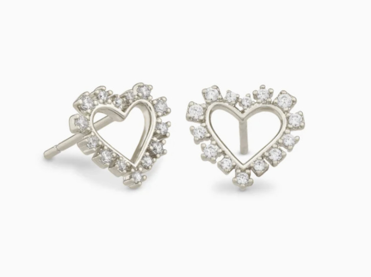 4462 Ari Heart Crystal Earrings