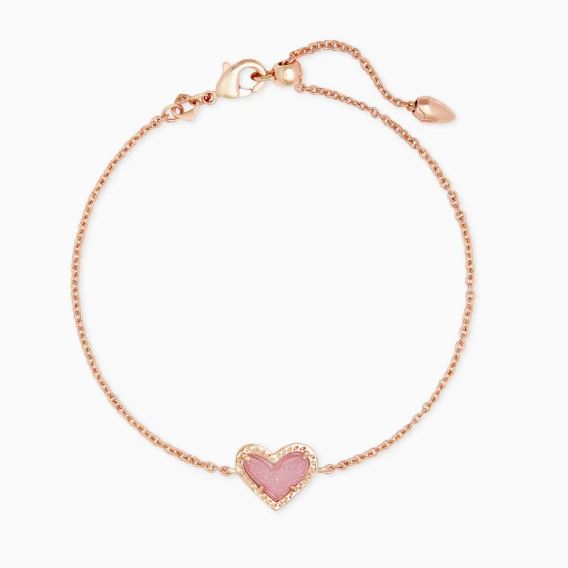 5004 Kendra Scott Ari Heart Rose Gold Bracelet Newbury Place