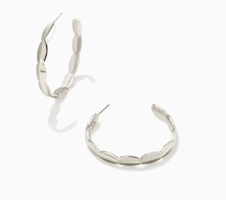 5580 Brooke Hoop Earring Rhodium