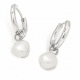 5585 Willa Huggie Pearl Earring Rhod