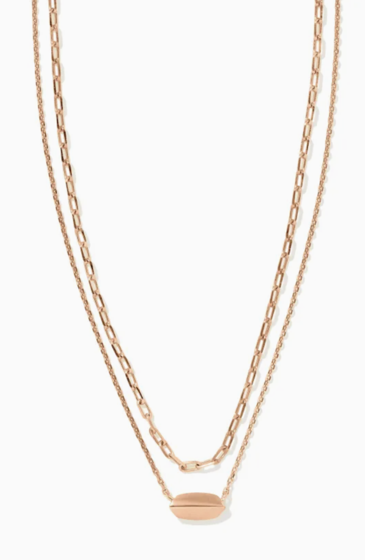 5601 Brooke Multi Strand Neck RsGld