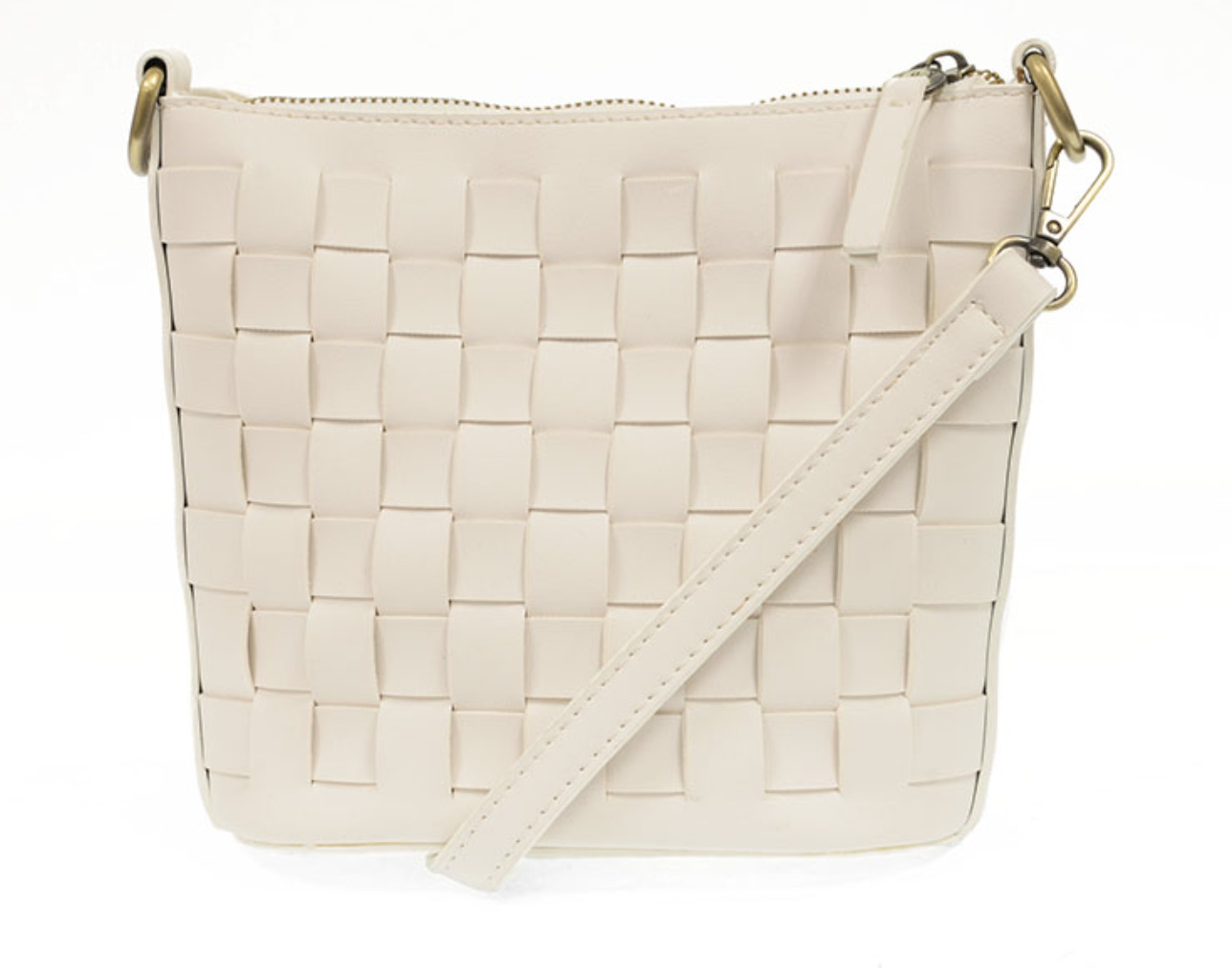 5837 Maci Woven Crossbody White