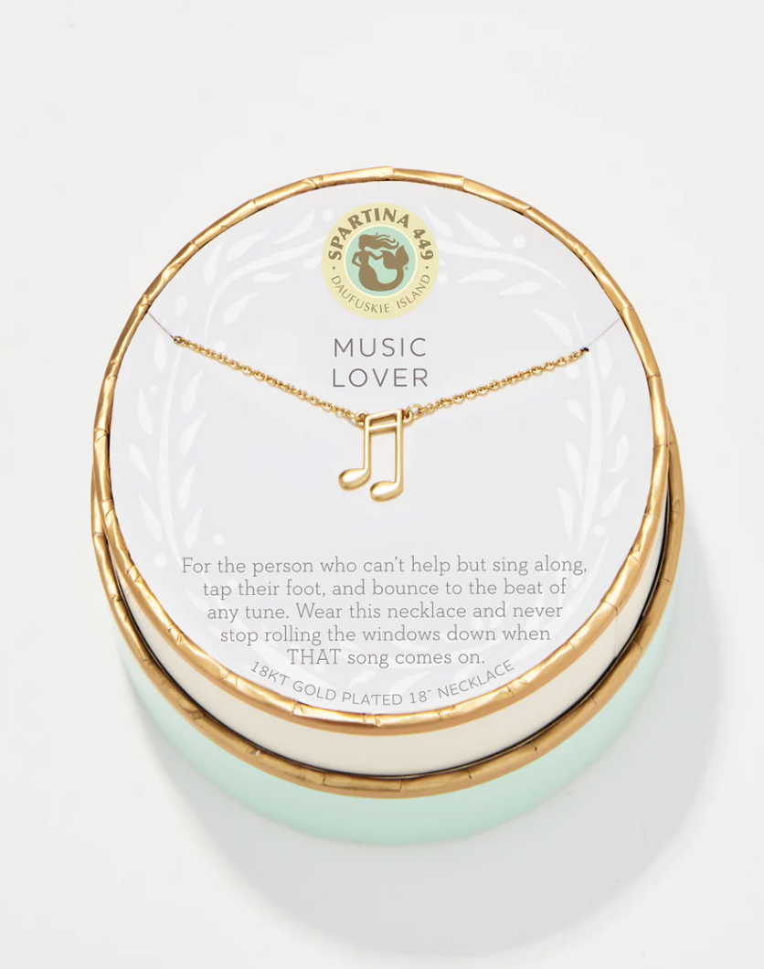 7392 Sea La Vie Music Lover Gold Necklace