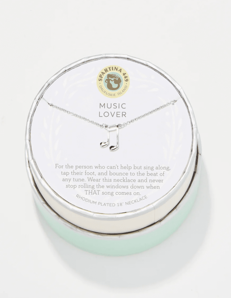 7393 Sea La Vie Music Lover Silver Necklace